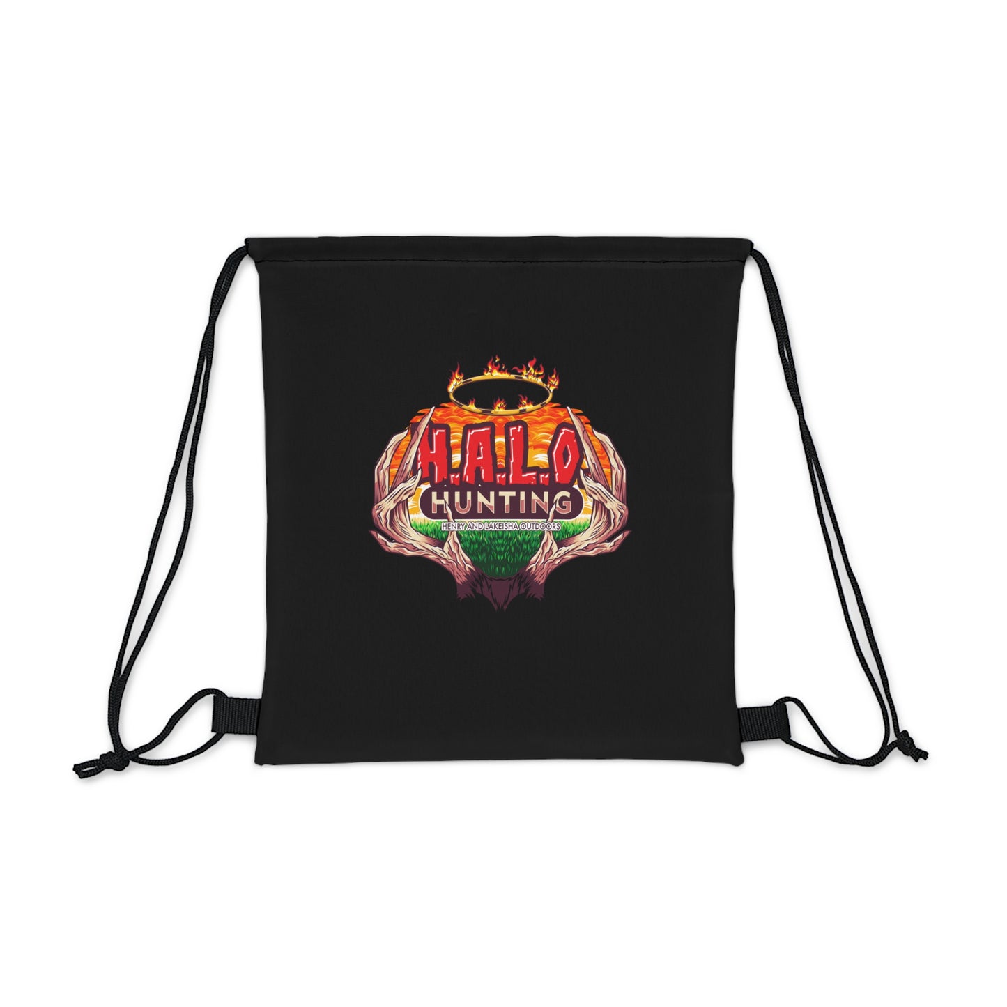 HALO Hunting Logo Outdoor Drawstring Bag